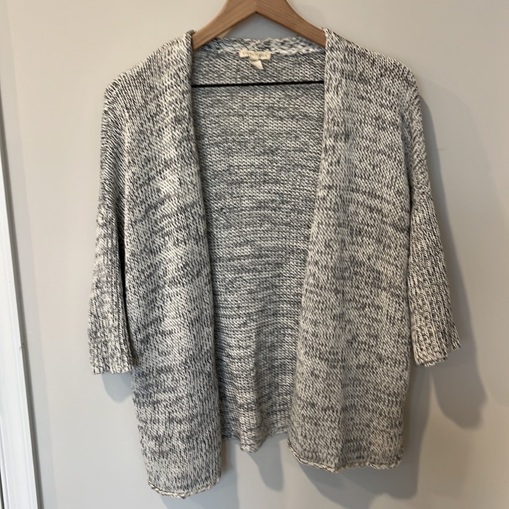Eileen Fisher Organic Linen Blend Open Front Cardigan